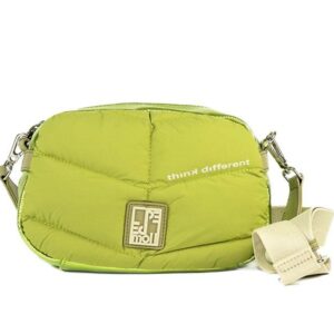➤ Bolso Pepe Moll · Bandolera pequeña · Color Salvia(verde metalizado) · Coleccion Crepe - Bolso bandolera pequeña  de la marca Pepe Moll de la coleccion Crepe.