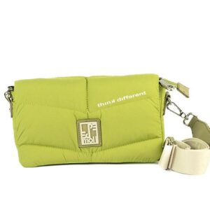 ➤ Bolso Pepe Moll · Bandolera pequeña · Con solapa · Color Salvia(verde metalizado) · Coleccion Crepe - Bolso bandolera pequeña con solapa de la marca Pepe Moll de la coleccion Crep