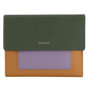 ➤ Billetero CACHAREL · Billetero mediano con monedero · En Piel · Combinado colores