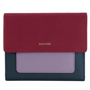 ➤ Billetero CACHAREL · Billetero mediano con monedero · En Piel · Combinado colores