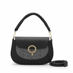 Bolso CACHAREL · Bandolera pequeña · Con asa de mano · Con solapa · Color Negro