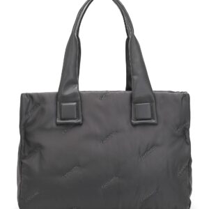 Bolso CACHAREL · Bandolera mediana · Con dos asas de mano · Color Burdeos, Negro y Acero